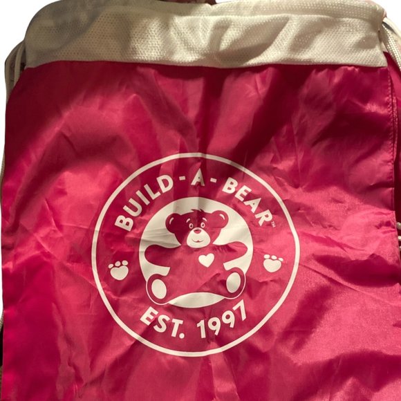 Build-A-Bear Backpack Tote Pull-String NWOT Hot Pink - Picture 2 of 3